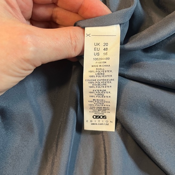 ASOS Design Maternity Tie Front Midi Dress with Button Detail Size 16 - Picture 13 of 16